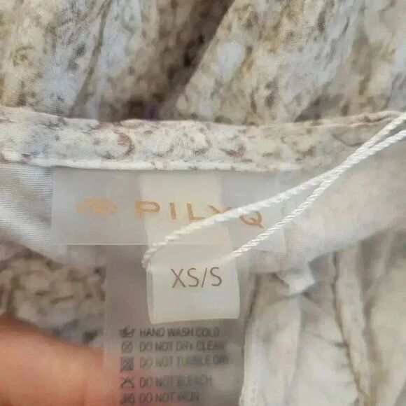 Pilyq Women's White & Tan Rayon Sleeveless Sundress NEW - Picture 15 of 16